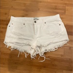 White pistola denim jean shorts